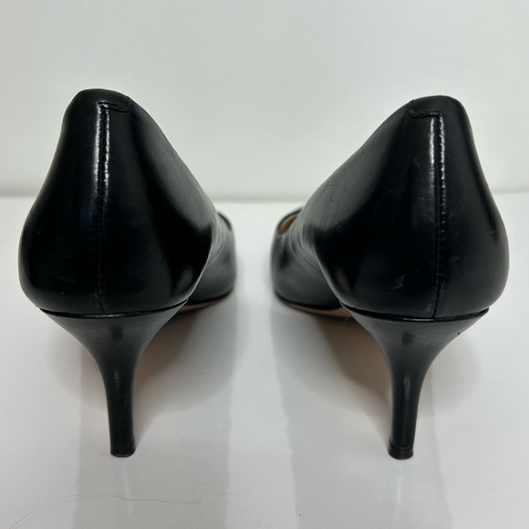 Cole Haan Black Pointed Toe Leather Heels Womens Size 6.5B - Picture 4 of 9